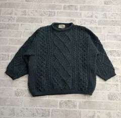 90s western island アランニット　フィッシャーマンニット　古着