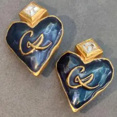 希少 美品 クリスチャンラクロワ イヤリング ハート ヴィンテージ
