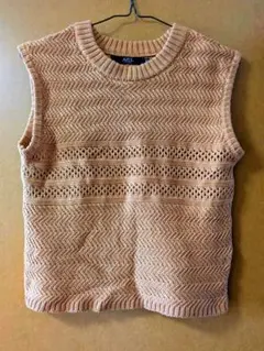 【美品】AZUL(アズール)ノースリーブニット M ブラウン