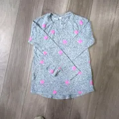 GAP KIDS 長袖Tシャツ M グレー・ピンク 星柄