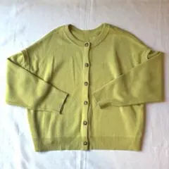 studio CLIP ニット カーディガン ベスト レディース 黄緑 トップス