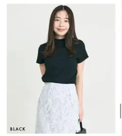 【新品未使用】ベースメントオンライン　ハイネックTシャツ　ブラック