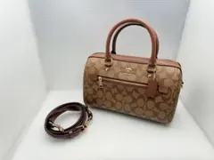 【ほぼ未使用】コーチ 2WAY ハンドバッグ ローワンサッチェル シグネチャー