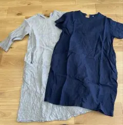 無印良品　麻100%ワンピース S