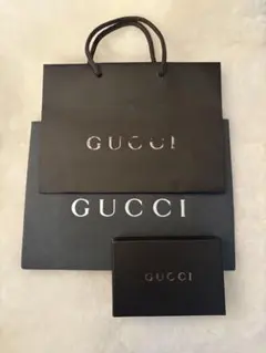グッチ　黒ショッパー袋　2ヶ 小BOX 1ヶ　ブルガリ　黒1ヶ