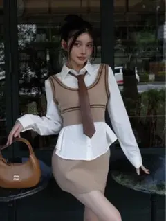 かなり美品♡Darich♡レザーニットセットアップ