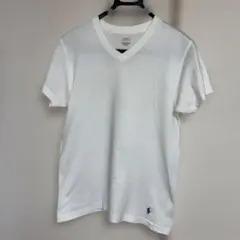 ポロ　ラルフローレン　S Tシャツ　Ｖネック　半袖　シンプル　白　青刺繍のサムネイル