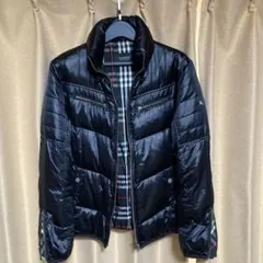 は*ん様 バーバリーブラックレーベル　ダウンジャケット　光沢感　ノバチェック　ホ
