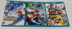 Wii U ソフト 3本セット マリオカート8、マリオ3D WORLD、他