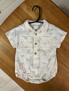 車柄 コットンロンパース サイズ80