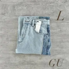 GU 2トーンバレルレッグジーンズ　L