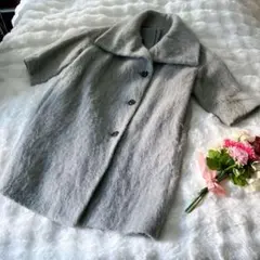 knottノットグレー モヘアロングコート　ギャルリーヴィートゥモローランド