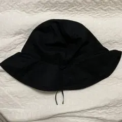 ユニクロ UVカットアジャスタブルワイドブリムハット ブラック