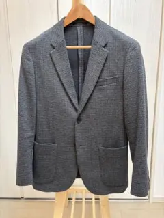 【UNIQLO】コンフォート2Bジャケット/ガンクラブチェック/GRAY/M