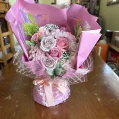 【未使用】ソープフラワー ブーケ ピンク ポッピングブーケ ギフト インテリア