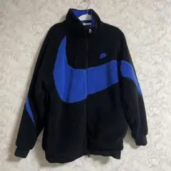 NIKE フリースジャケット ブラック/ブルー　XL