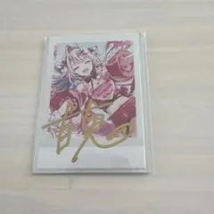 風真いろは、湊あくあ、百鬼あやめ直筆サイン 中古キャラカード 百鬼あやめ 直筆サイン入りTiv描き下ろしチェキ風