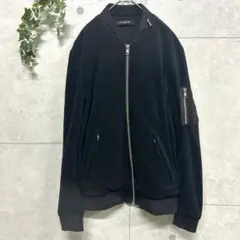 【ナノユニバース東京】　美品　黒　パイル生地ブルゾン　サイズL