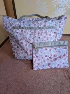 LeSportsac 花柄トートバッグ ポーチ付き