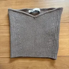 ショート丈ニット グレー zara