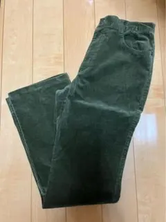 オリーブ色コーデュロイ フレアパンツW61
