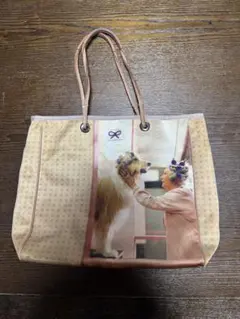 希少 アニヤハインドマーチ 犬dog転写プリントハンドバッグ トートバッグ 極美品✨アニヤハインドマーチ トートバッグ フレンチブルドッグ