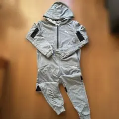 PUMA 150/160 グレー ジャージ スウェット フード付き上下セット