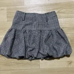 バルーンスカート　チェック柄　ミニ丈