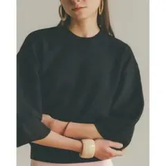 CLANE クラネ　美品　バルーンスリーブトップス　ブラック　ニットのサムネイル