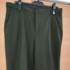 zara ザラ　レディース　テーパード　パンツ　Lサイズ　カーキ　グリーン