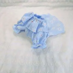 衿フリルブラウス　ブルー②SS