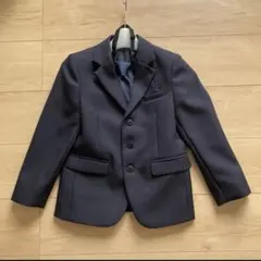 キッズ フォーマルスーツ 濃紺　ジャケット ネクタイセット　120cm