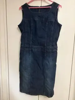 COMME CA ISM コムサイズム デニムワンピース ノースリーブ L