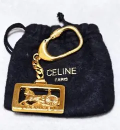 CELINEセリーヌ ホースキャリッジ　馬車　キーホルダー　保存袋付　44030のサムネイル