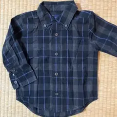 baby gap ボタンシャツ(黒チェック) 90