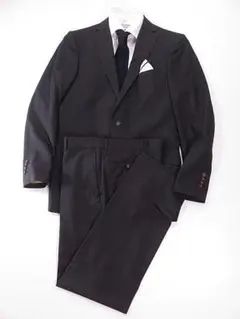 【値下げ】パーソンズ　シングルスーツ　春秋　グレー　ピンストライプ　A6/M