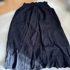 試着　黒 フレアロングスカート ゴムウエスト