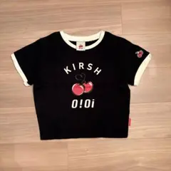 KIRSH OiOi O!Oi ブラック クロップドTシャツ チェリーのサムネイル
