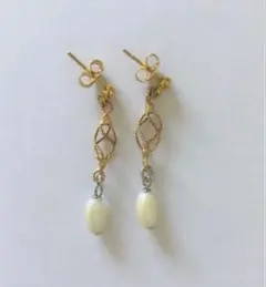 ピアス　フランス製　ヴィンテージ　ゴールド