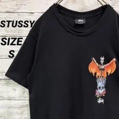 ステューシー Tシャツ 半袖 スカル 骸骨 ショーンフォントロゴ ブラック 黒