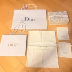 ディオール　Dior ショップ袋セット 大・中　箱　リボン巾着袋　大小８点セット