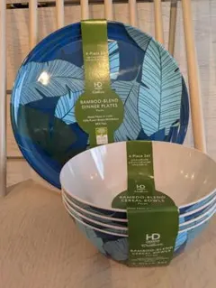 バンブープレート＆ボウルセット 未使用のサムネイル
