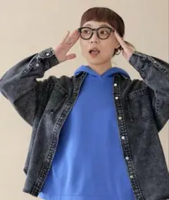 【studioCLIP×バヤコさんコラボ】やわらかデニムジャケット　フリーサイズ