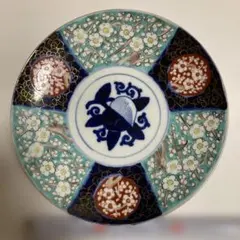 染付 飾り皿 花文 陶磁器 直径約28cm
