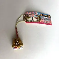 ご当地キティ 名古屋限定 金のシャチホコ ツイン 根付け　ストラップ