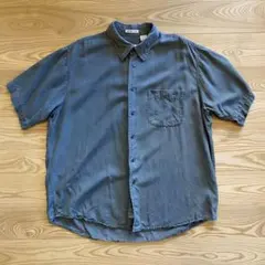 【極上ドレープ】IZOD テンセルリヨセル 半袖シャツ XL ダークグレー