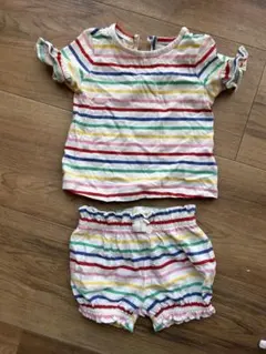 GAP ストライプ柄 Tシャツとショートパンツセット 3-6ヶ月