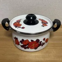 ZOJIRUSHI ホーロー鍋 20cm 2.9L 花柄【昭和レトロ】のサムネイル