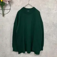 【古着】sevendays=sunday ニット セーター M グリーン 無地のサムネイル
