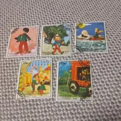 ディズニー ピノキオ 外国切手５枚 ヴィンテージ